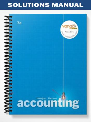 Solutions Manual For Accounting 7th Edition By Horngren - Tutor Website