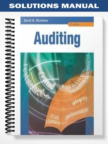 Solutions Manual for Auditing 8th Edition by Ricchiute - Tutor website