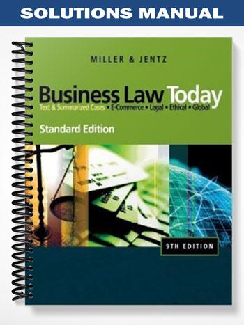 Solutions Manual for Business Law Today Standard Edition 9th Edition by ...