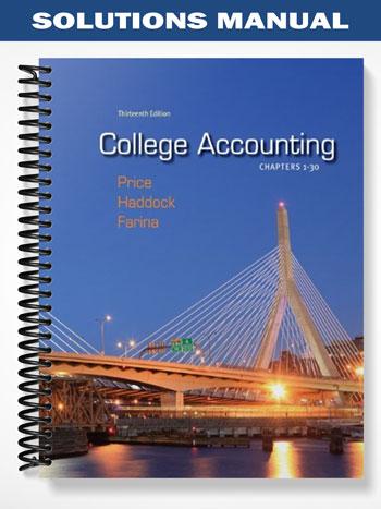 Solutions Manual For College Accounting 13th Edition By Price 