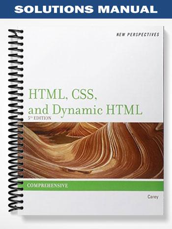 Solutions Manual for New Perspectives on HTML and XHTML Comprehensive ...