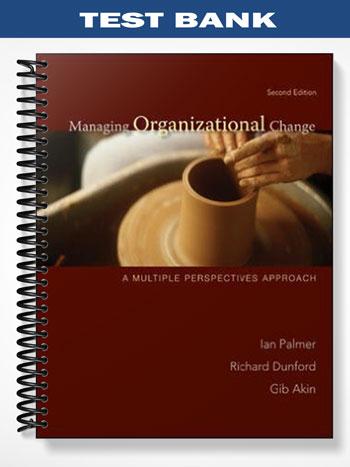 Test Bank for Managing Organizational Change 2nd Edition by Palmer ...