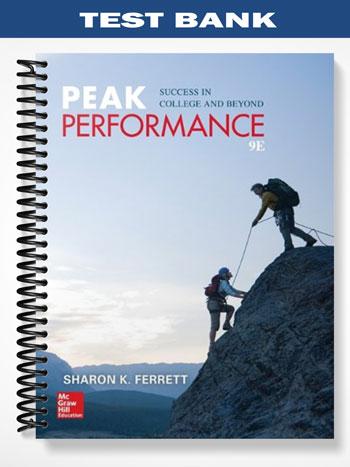 Test Bank for Peak Performance Success in College and Beyond 9th ...