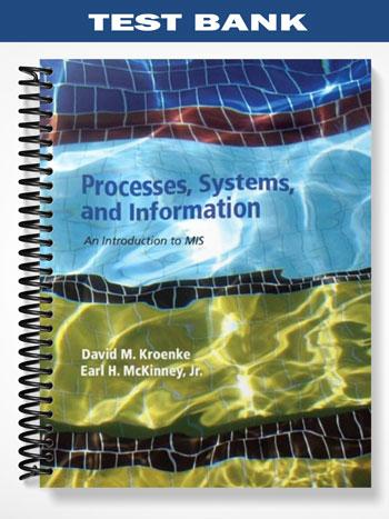 Test Bank for Processes Systems and Information An Introduction to MIS ...